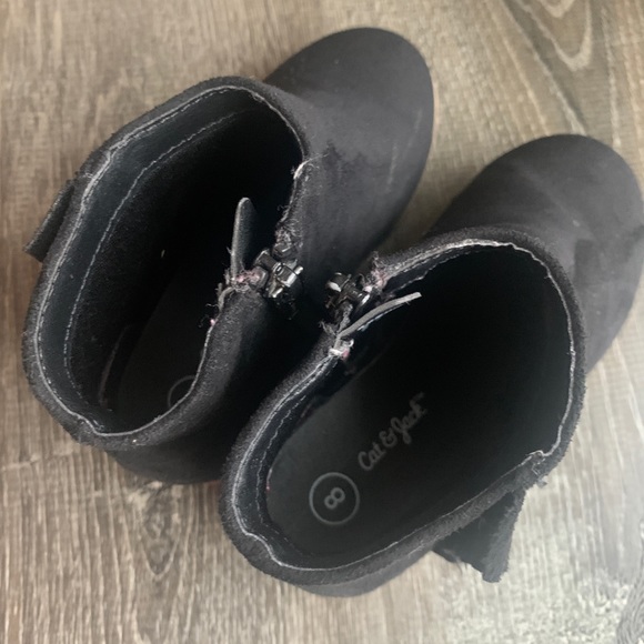 Cat & Jack Black Ruffle Ankle Boot - Picture 6 of 6